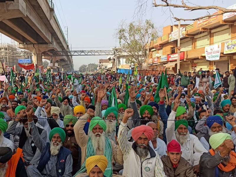 प्रदर्शन farmers protest