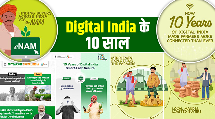 10 Years Of Digital India : e-NAM के ज़रीये किसानों की बदल रही जिंदगी, नई टेक्नोलॉजी से आई डिजिटल क्रांति